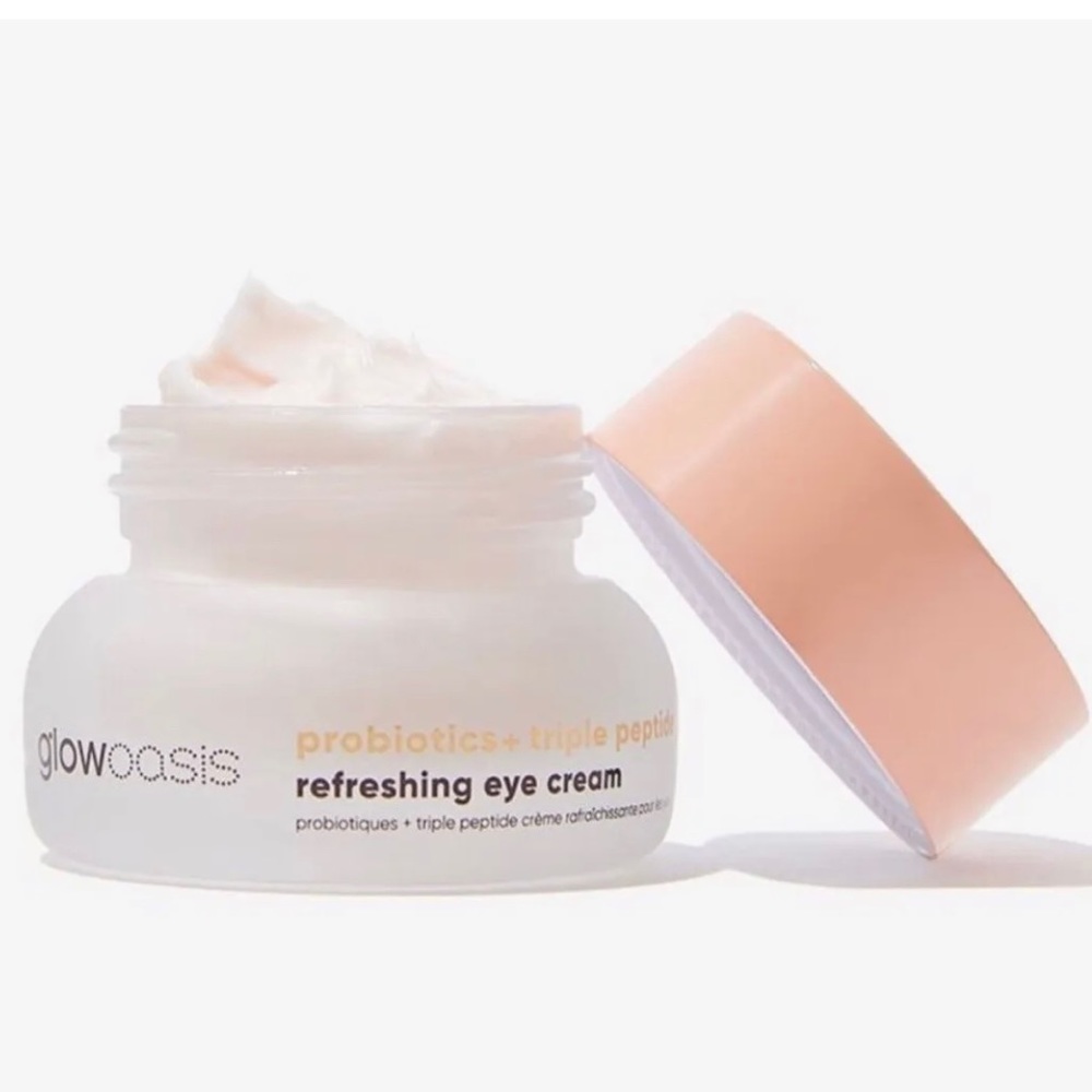 GLOWOASIS Probiotics + Triple Peptide Refreshing Eye Cream NEW